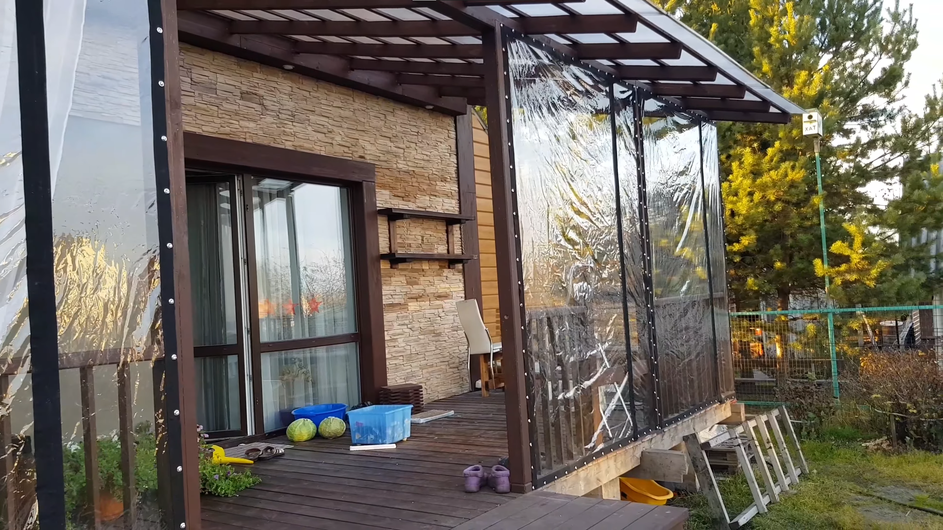 Мягкие окна для террасы коттеджей